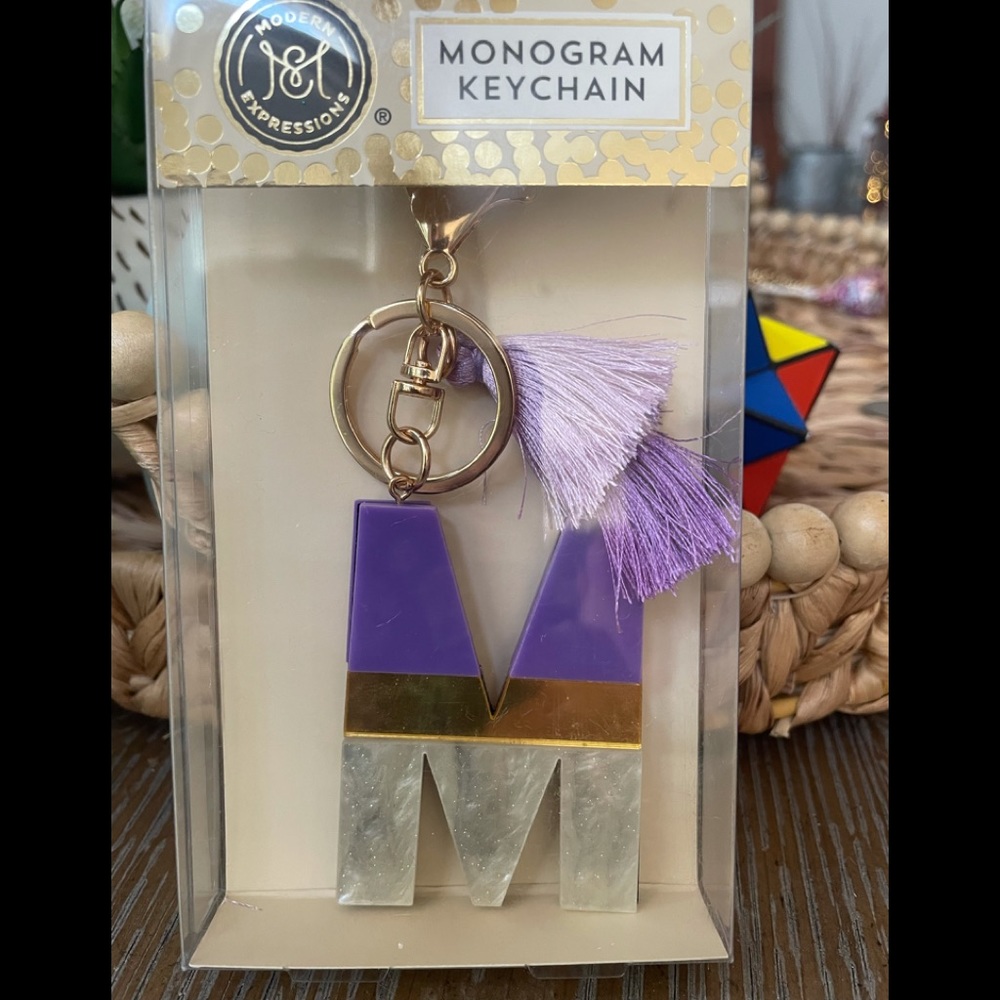 Monogrammed “M” keychain